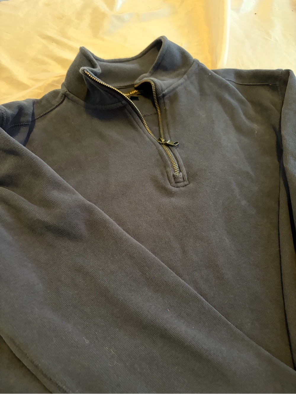 Banana Republic Men's Half-Zip Sweater - Navy Blue Size S